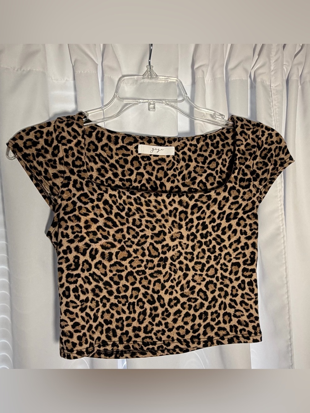 GAZE Cheetah Print Top size S